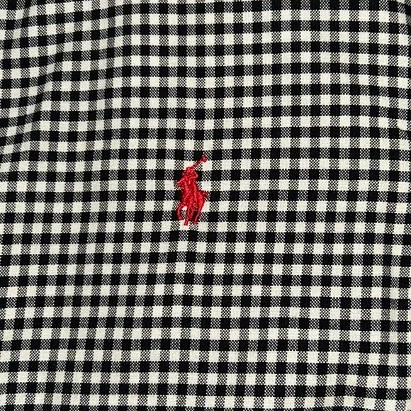 black white short dress Slim Lightweight Short Sleeve Shirt Polo Black | Ralph Lauren main image 1